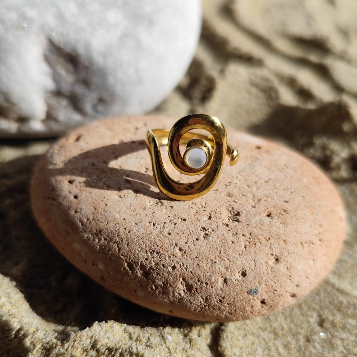 ANILLO ESPIRAL NÁCAR