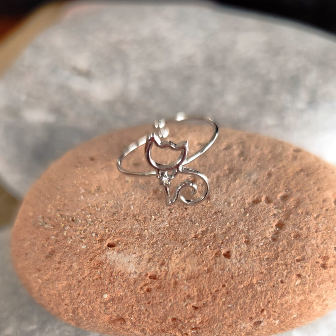 ANILLO GATO PLATEDO