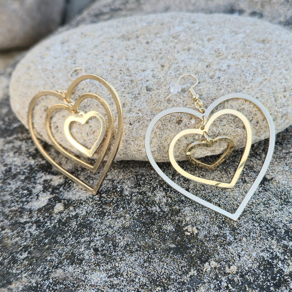 PENDIENTES TRIO CORAZONES