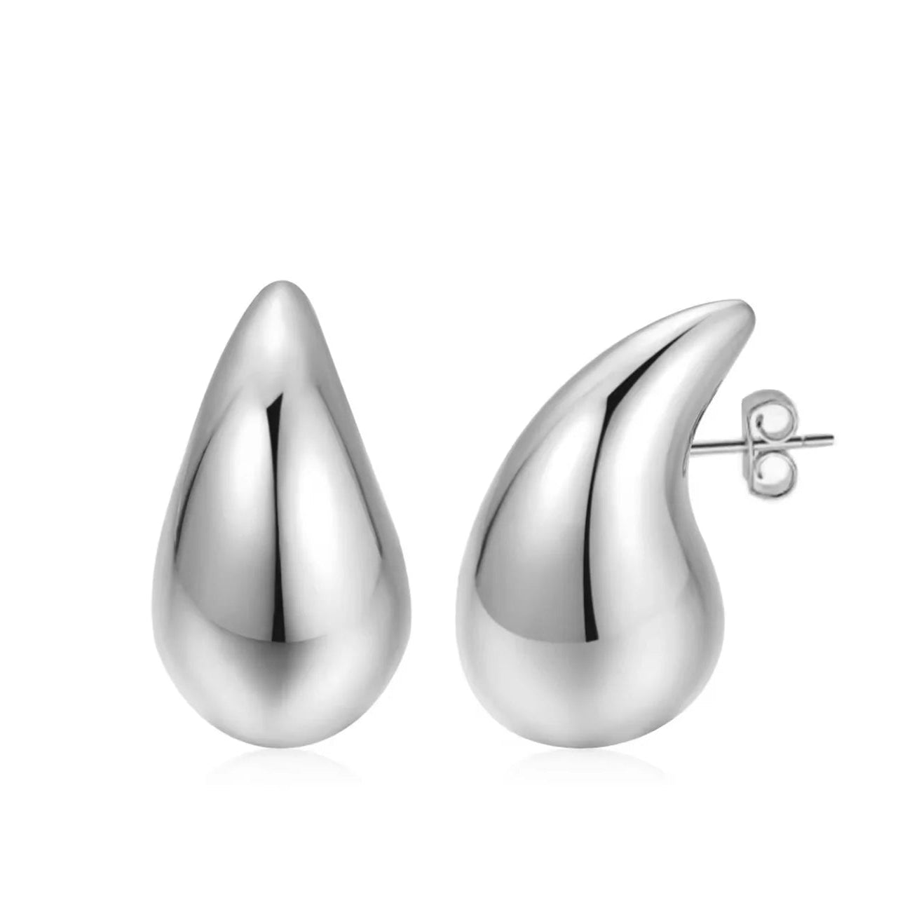 PENDIENTES GOTA PLATEADO