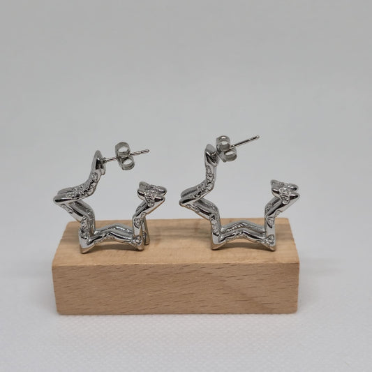 PENDIENTES STAR PLATEADO