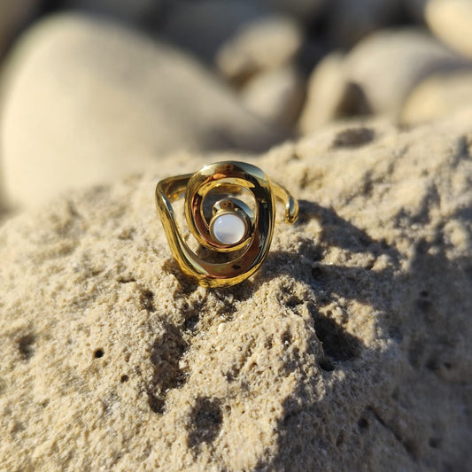 ANEL ESPIRAL DE MADREPÉROLA